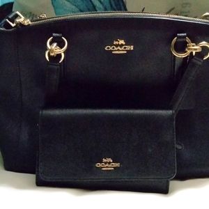 Coach with matching wallet christie carry bag plus wallet